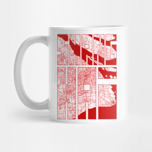 Shanghai, China City Map Typography - Oriental Mug